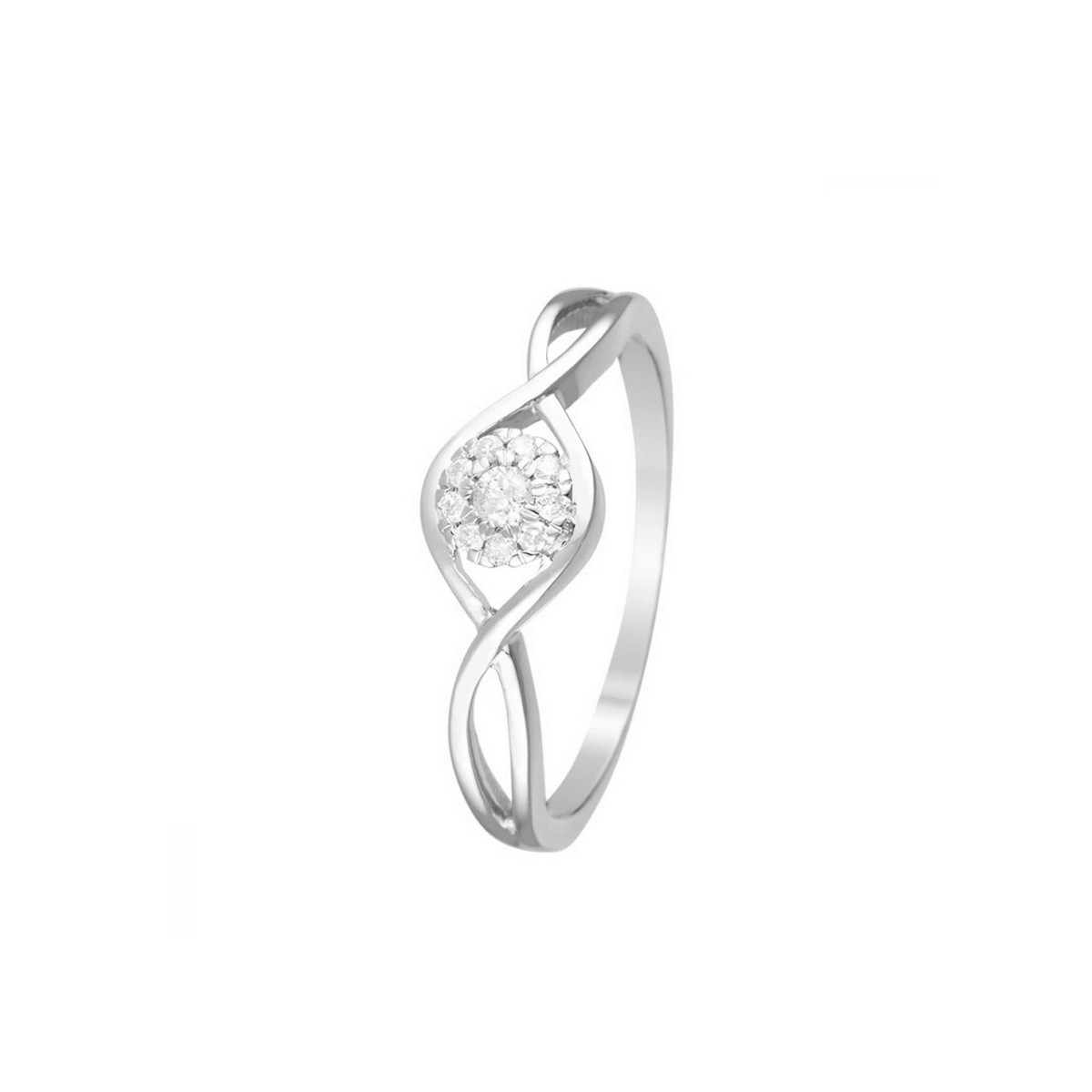 Bague " Doriane" Or blanc et Diamant
