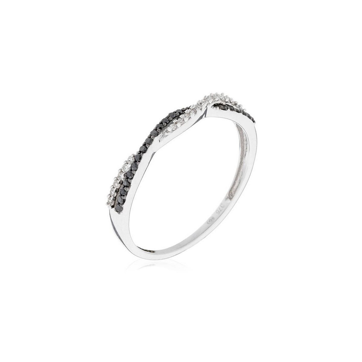 Bague "En noir et blanc" Or blanc et Diamants