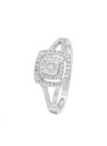 Bague Or Blanc 375 et Diamants