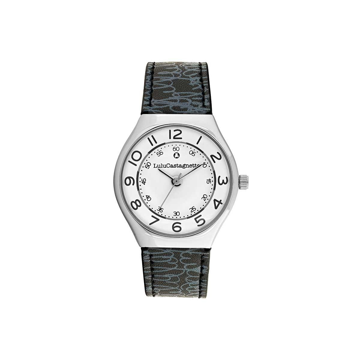 Montre Fille LuluCastagnette bracelet noir Montre Fille LuluCastagnette Mini Star - Bracelet bicolore gris