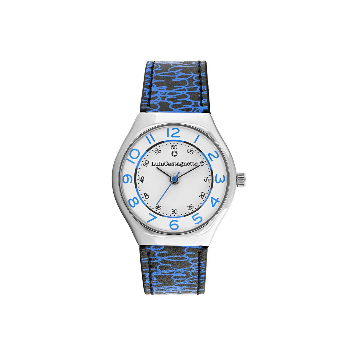 Montre Fille LuluCastagnette Mini Star - Bracelet noir et bleu