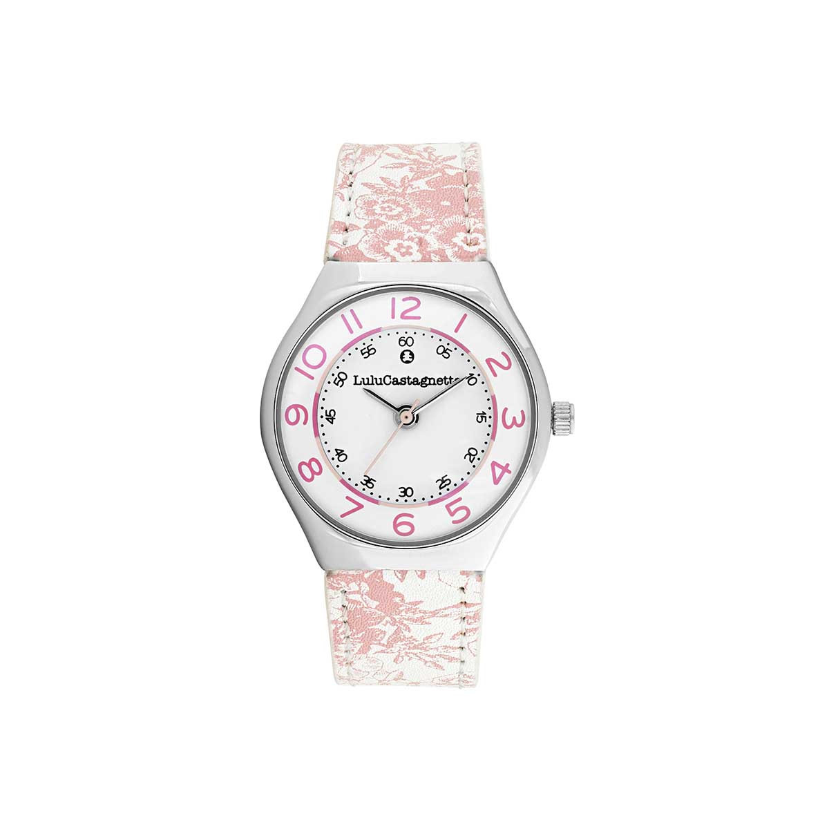 Montre Fille LuluCastagnette Mini Star - Bracelet blanc et rose