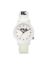 Montre FILA Cadran blanc Bracelet en silicone blanc