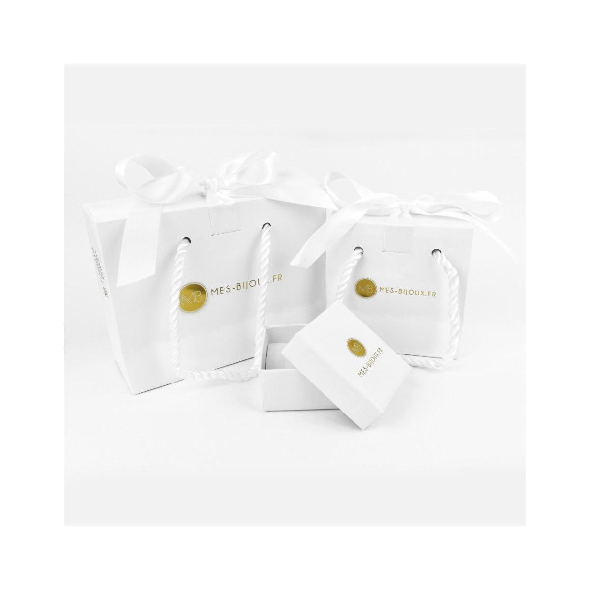 Boucles d'oreilles "Volcan" Or blanc