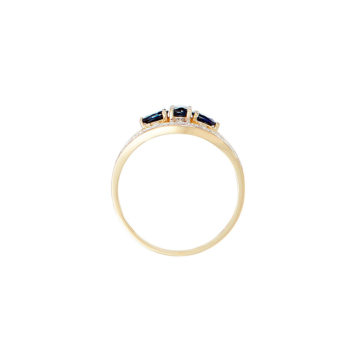 Bague " Francine" Or jaune et Saphir