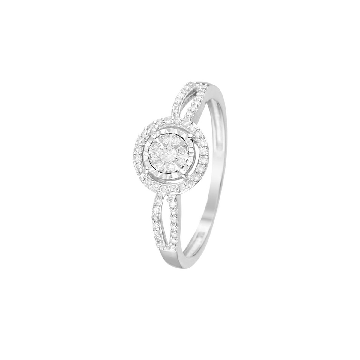 Bague Or Blanc et Diamants 0,15 carat "Vendôme" Bague "Vendôme" Or blanc et Diamants