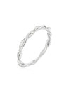 Alliance Or Blanc et Diamants 0,06 carat "ENTORTILLEMENT"