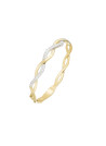 Alliance Or Jaune et Diamants 0,06 carat "ENTORTILLEMENT"