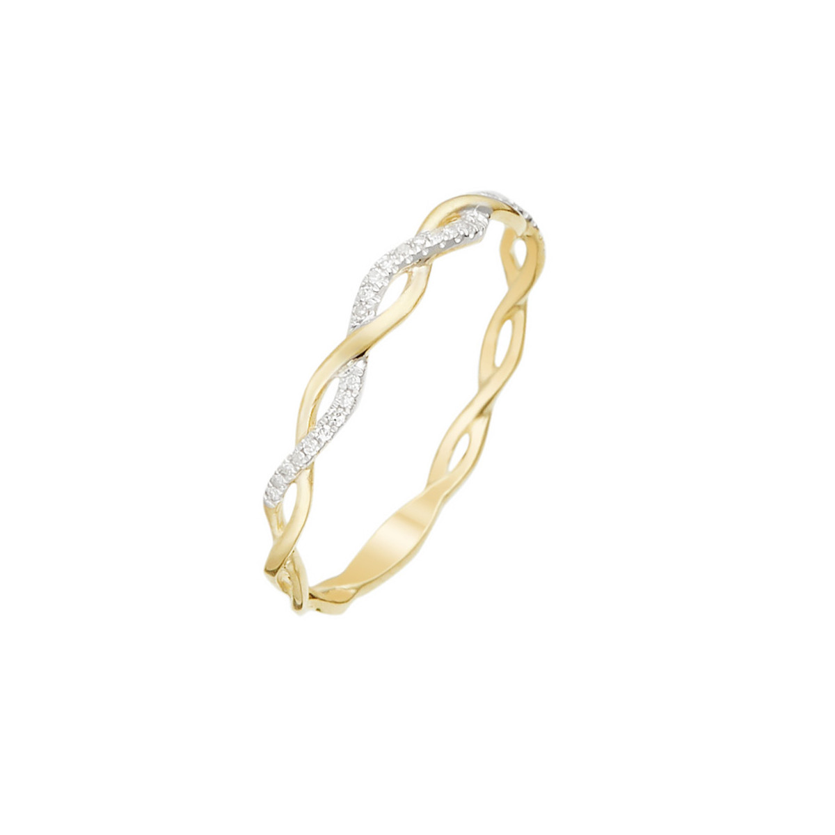 Bague "Essentielle" Or jaune et Diamant