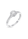 Solitaire Or Blanc et Diamants 0,30 carat "BRILLANT SOMPTUEUX"