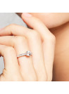 Bague Or Blanc "HÉRA" Diamants 0,31 carat et Topaze blanche 0,90 carat