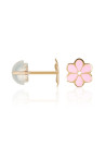 Boucles d'oreilles enfant Or Jaune 375/1000 et émail