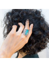 Bague argent massif et pierre naturelle