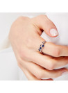 Bague Or Blanc Diamant et Saphir