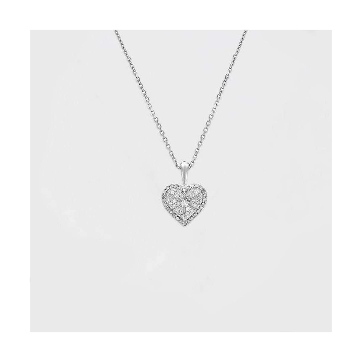 Pendentif Or Blanc et Diamant Pendentif "Ma Vaillante" Or blanc et Diamant