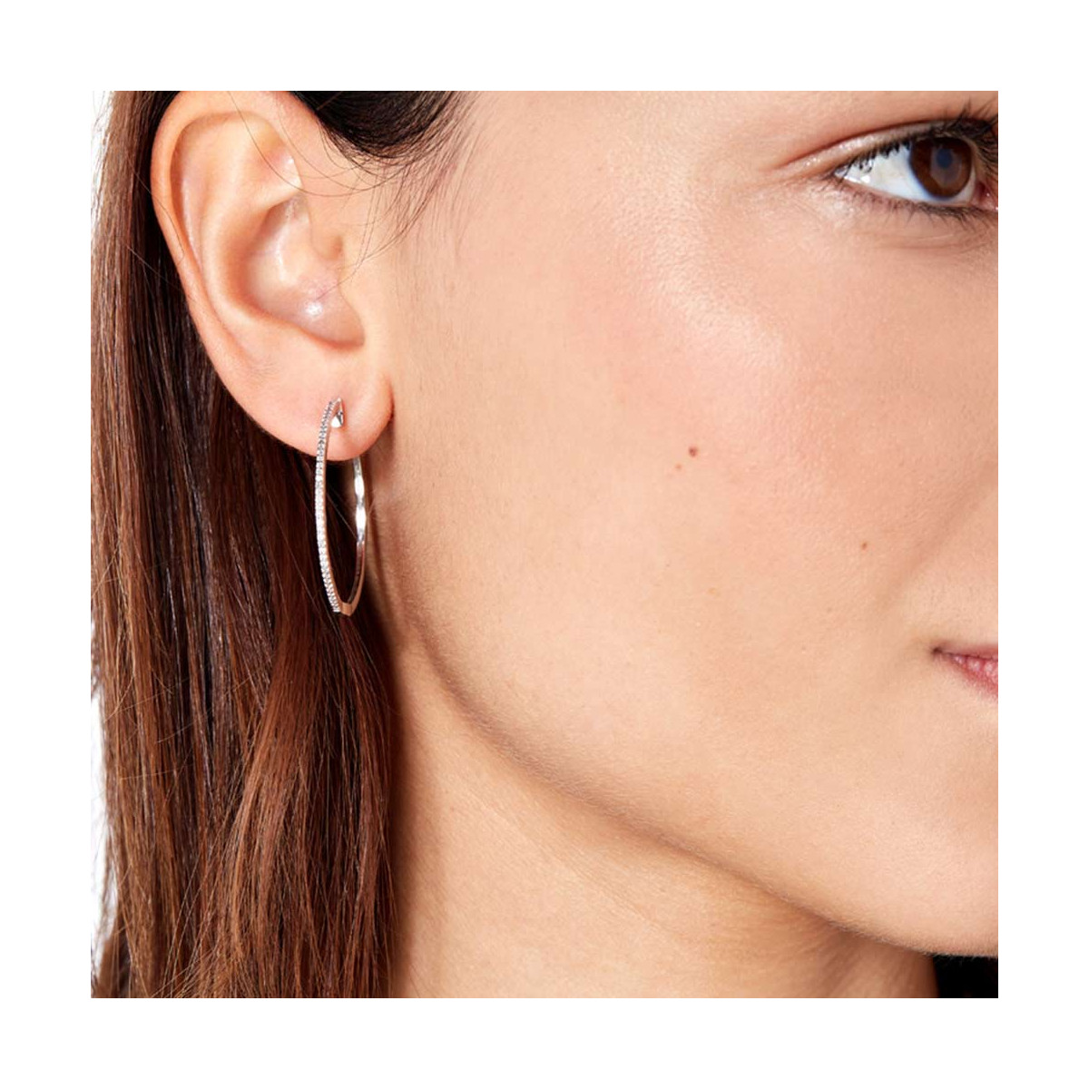 Boucles d'oreilles Or Blanc et Diamant Boucles d'oreilles "Lumineuse" Or blanc et Diamant