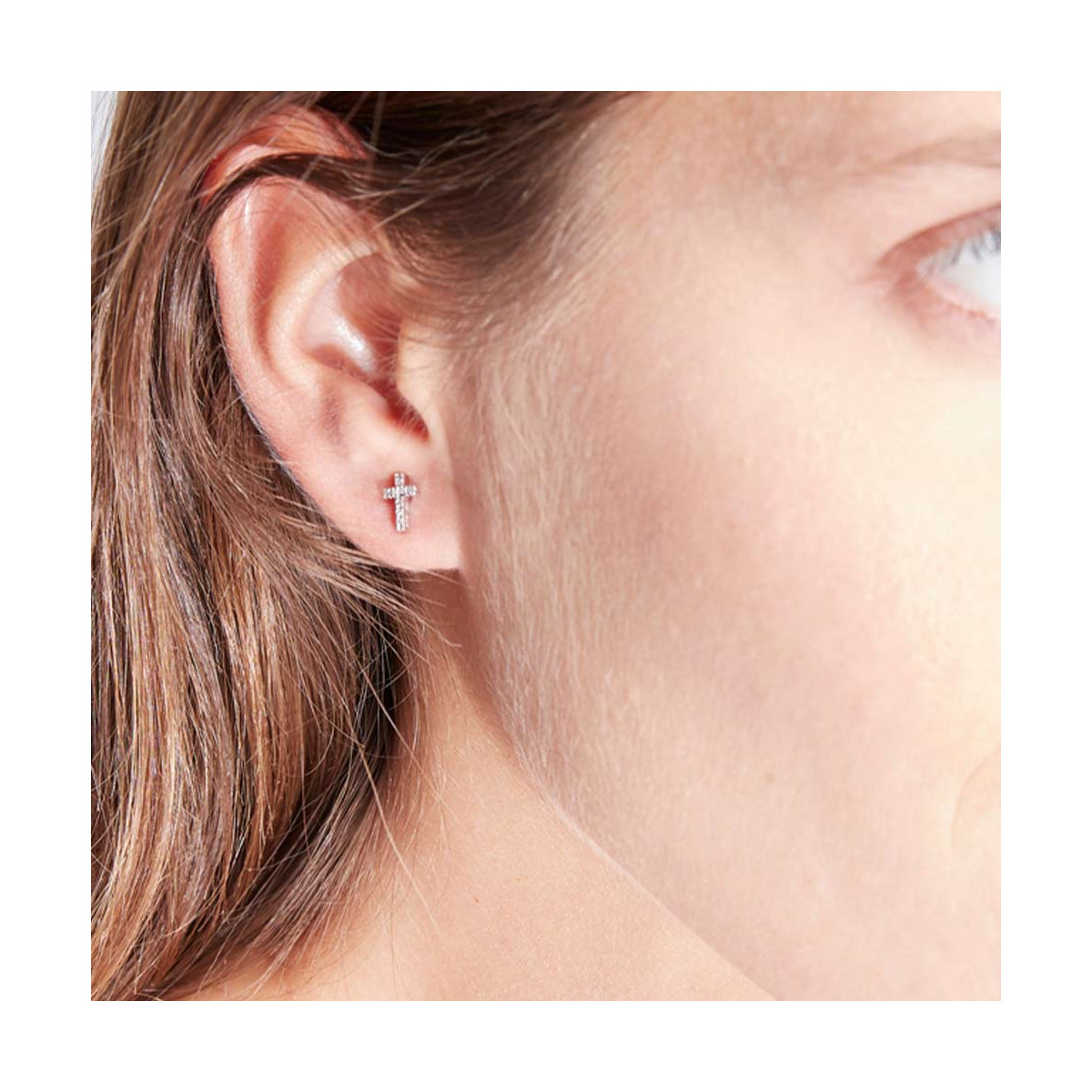 Boucles d'oreilles Or Blanc et Diamant Boucles d'oreilles Or Blanc et Diamant