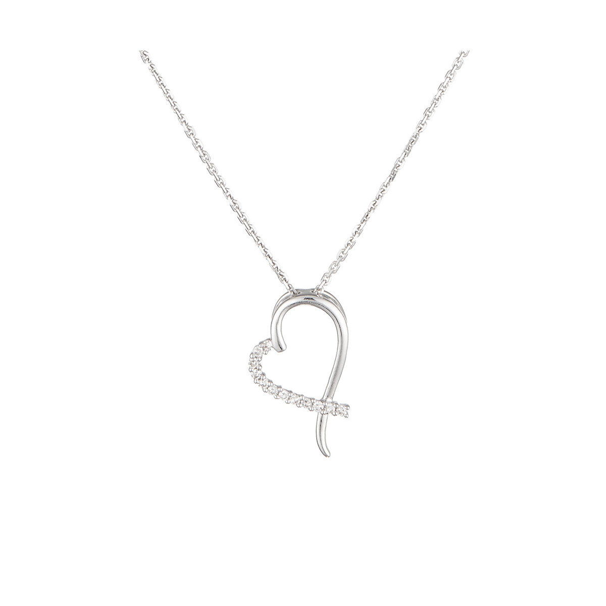 Pendentif Or Blanc et Diamant Pendentif "Douceur Solaire" Or blanc et Diamant