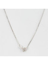 Pendentif Or Blanc Diamant et Saphir