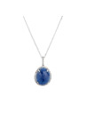 Pendentif  serti d'un saphir 4,9 carats et de 30 diamants HSI 0,09 carat