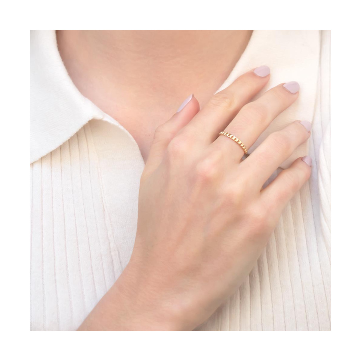 Bague Or jaune 375/1000 Bague "Pulse" Or jaune