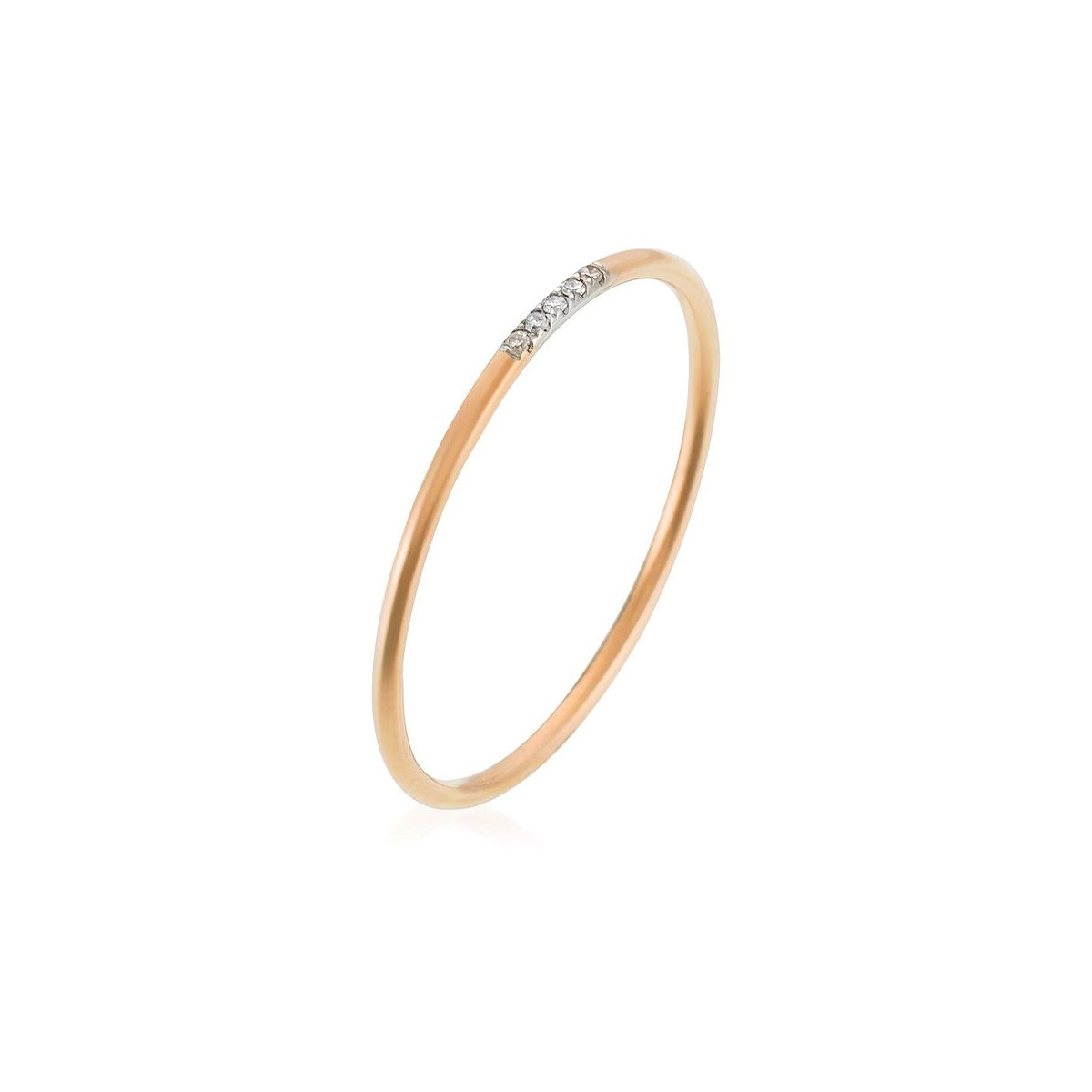 Bague "Destin Radieux" Or rose et Diamant