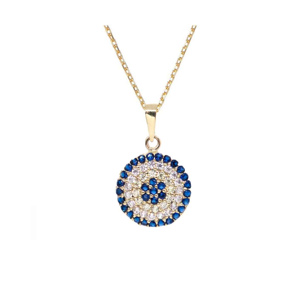 Pendentif Or Jaune 375/1000 et Zirconium Pendentif "Prunelle" Or jaune