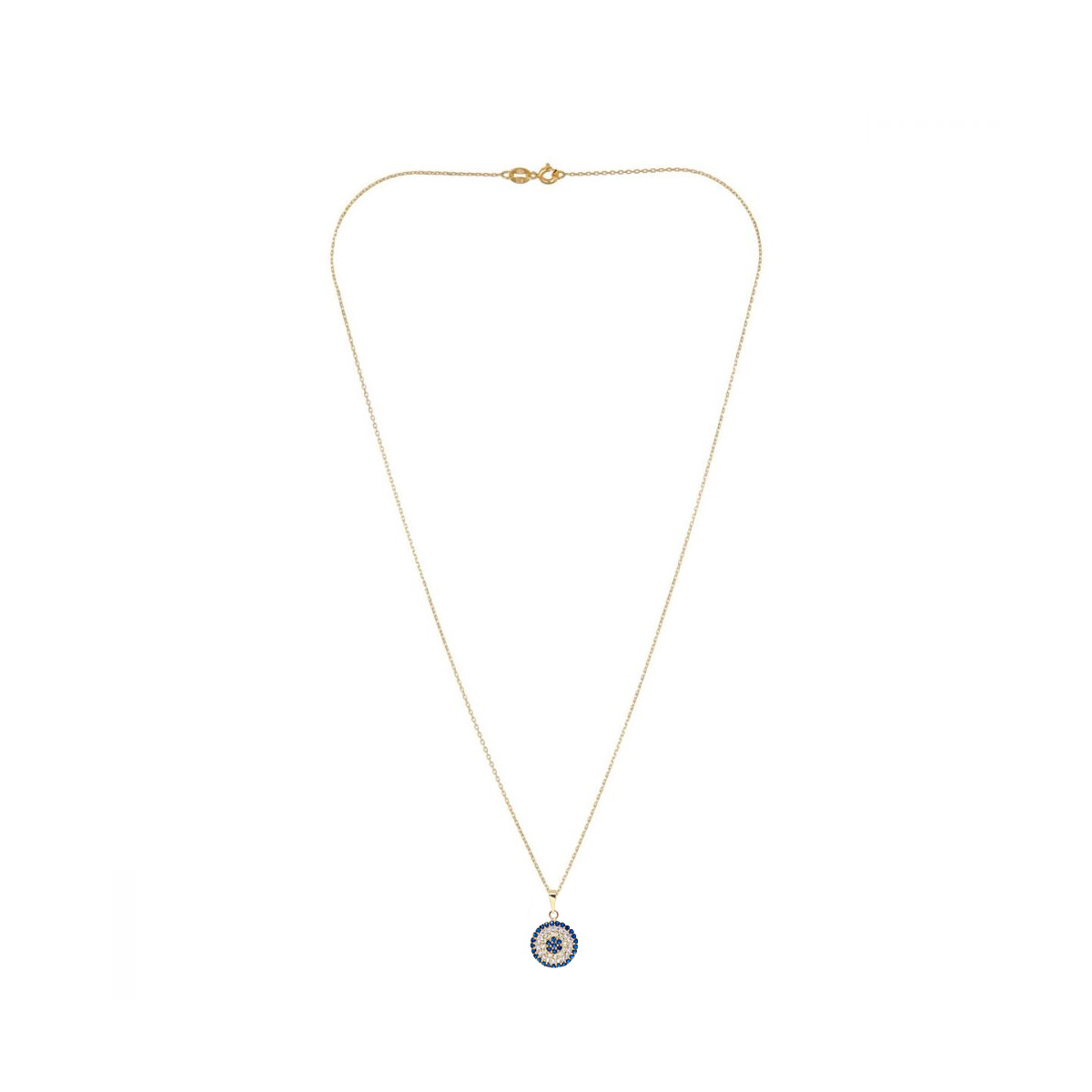 Pendentif Or Jaune 375/1000 et Zirconium Pendentif "Prunelle" Or jaune