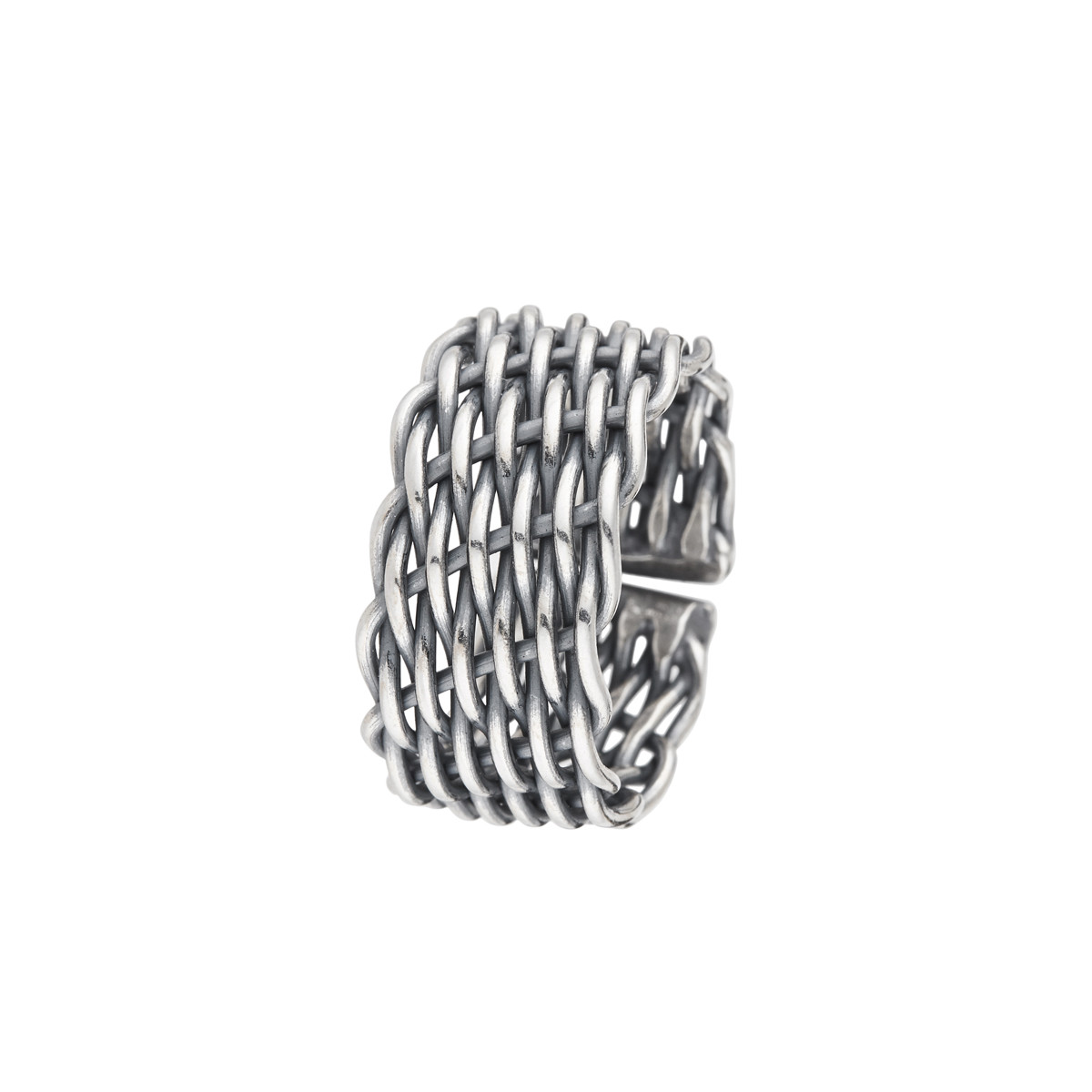 Bague ajustable "Valens" Argent 925/1000 Bague Homme ajustable "Flint" Argent 925/1000
