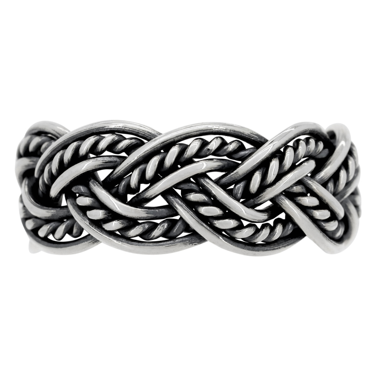 Bague ajustable "Caleb" Argent 925/1000 Bague Homme ajustable "Arvid" Argent 925/1000