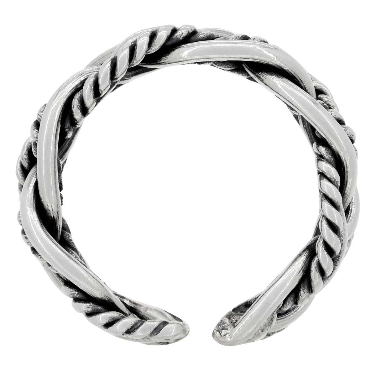 Bague ajustable "Carles" Argent 925/1000 Bague Homme ajustable "Pluvio" Argent 925/1000