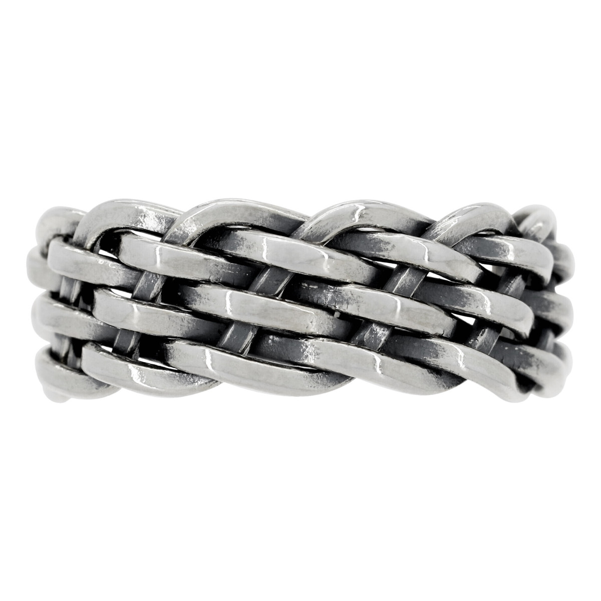 Bague ajustable "Barry" Argent 925/1000 Bague Homme ajustable "Tyron" Argent 925/1000