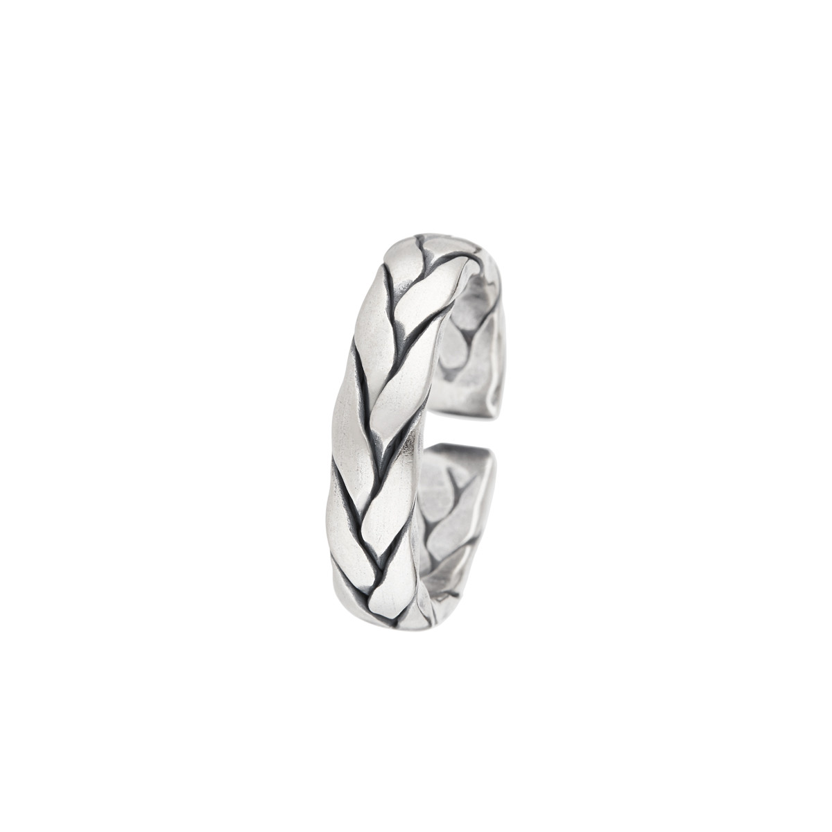 Bague ajustable Homme Argent "Seo"