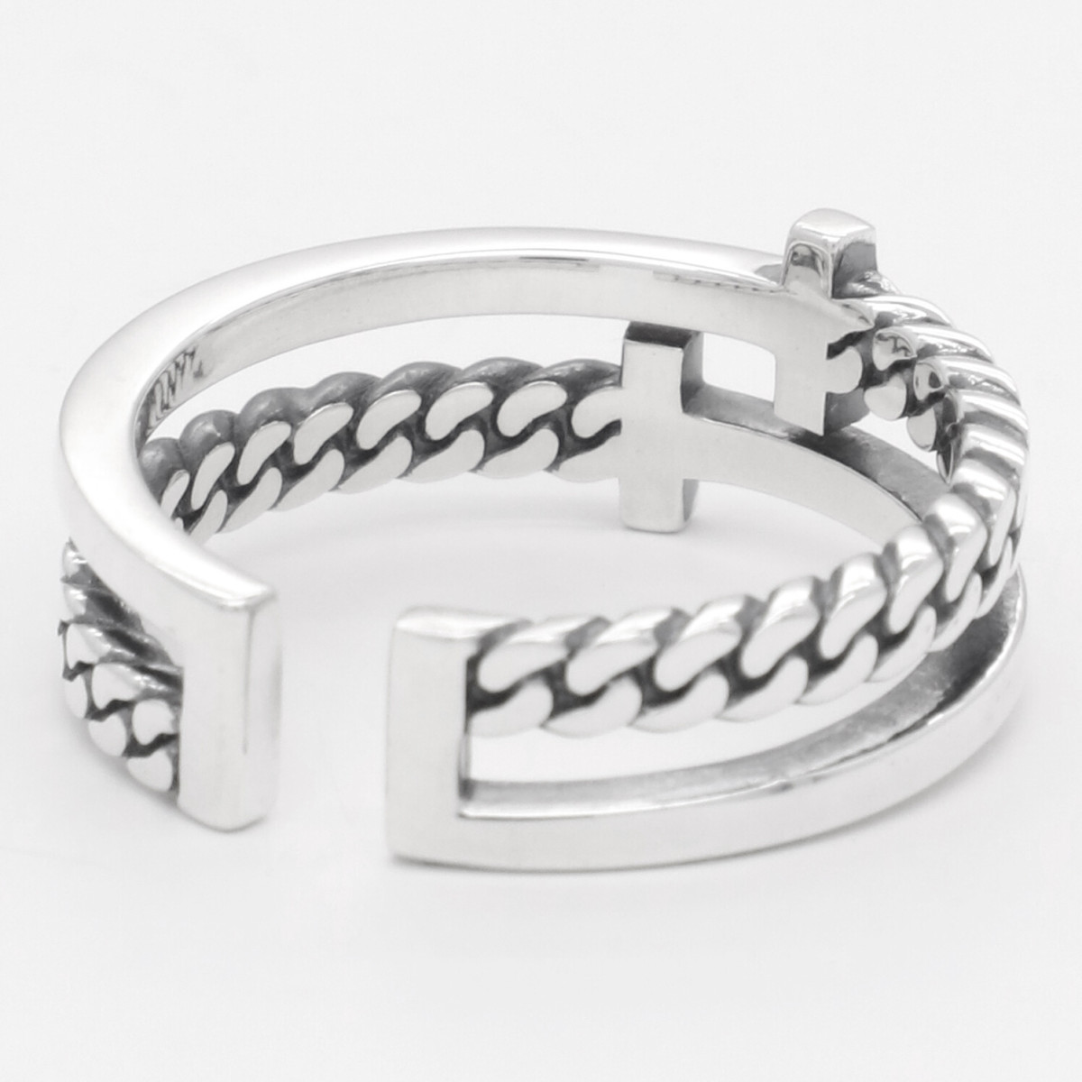 Bague ajustable "Yony", Argent 925/1000 Bague Homme ajustable "Kellan" Argent 925/1000