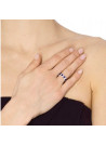 Bague Or Blanc et oxydes de zirconium "Océan"