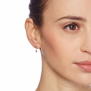 Boucles d'oreilles or jaune et oxydes...