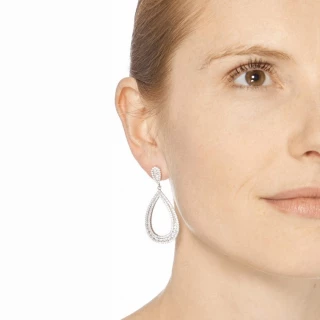 Boucles d'oreilles argent et oxydes de...