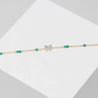 Bracelet Or Jaune Diamant et Agathe
