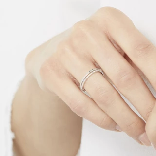 Bague " Elisabeth" Or blanc et Diamant