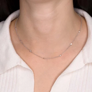 Collier Or Blanc et Diamant