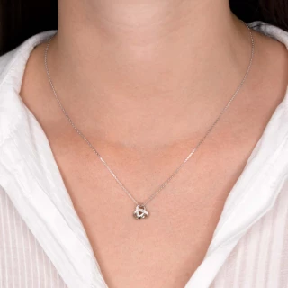 Pendentif Or Blanc et Diamant
