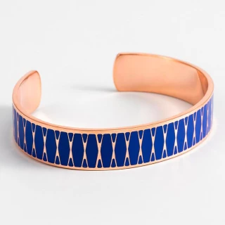 Bracelet Manchette POETIKA émail bleu...