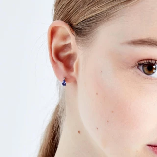 Boucles d'oreilles Or Blanc 750 "GOUTT...