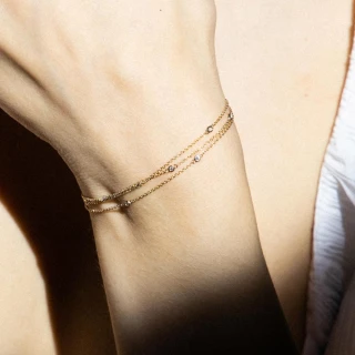 Bracelet Or Jaune et Diamant