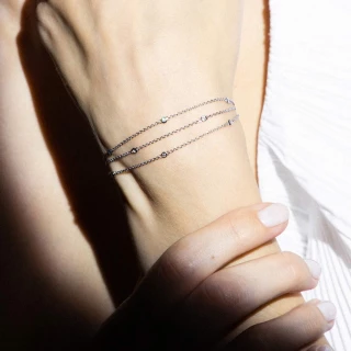 Bracelet Or Blanc et Diamant