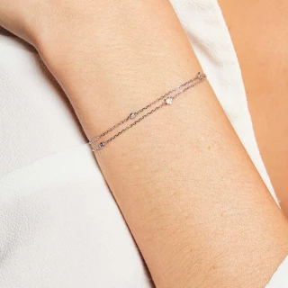 Bracelet Or Blanc et Diamant