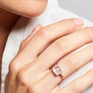 Bague "Quartissime Quartz" Or rose et...