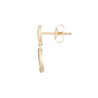 Boucles d'oreilles Or Jaune 375 et Dia...