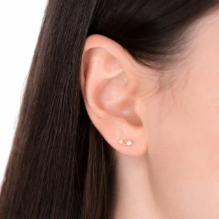 Boucles d'oreilles Or Jaune  et Zircon...