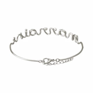 "MARRAINE" bracelet fil lettering arge...